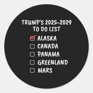 President Donald Trump Politieke Fictie Humor Jok Ronde Sticker