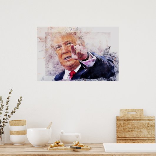 President Donald Trump Poster (Keuken)