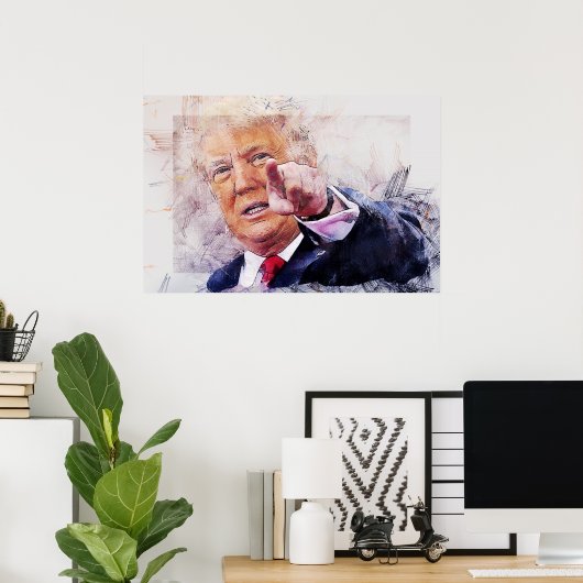 President Donald Trump Poster (Thuiskantoor)