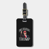 President Donald Trump Red Pet duikt op Bagagelabel (Voorkant verticaal)