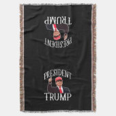 President Donald Trump Red Pet duikt op Deken (Voorkant Verticaal)