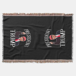 President Donald Trump Red Pet duikt op Deken