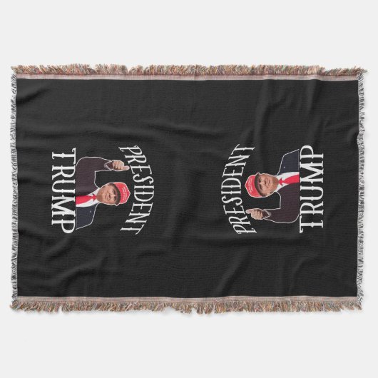 President Donald Trump Red Pet duikt op Deken (Voorkant)