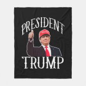 President Donald Trump Red Pet duikt op Fleece Deken (Voorkant)