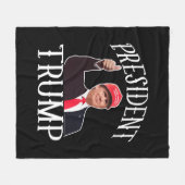 President Donald Trump Red Pet duikt op Fleece Deken (Voorkant (Horizontaal))
