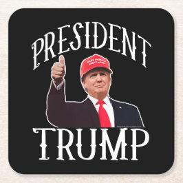 President Donald Trump Red Pet duikt op Kartonnen Onderzetters