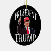 President Donald Trump Red Pet duikt op Keramisch Ornament (Rechts)
