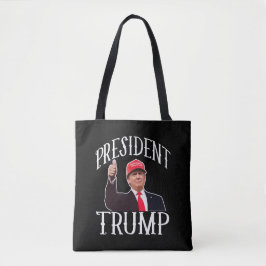 President Donald Trump Red Pet duikt op Tote Bag