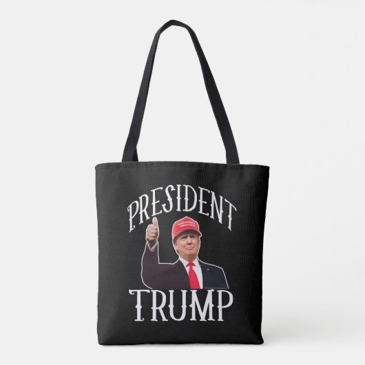President Donald Trump Red Pet duikt op Tote Bag (Achterkant)