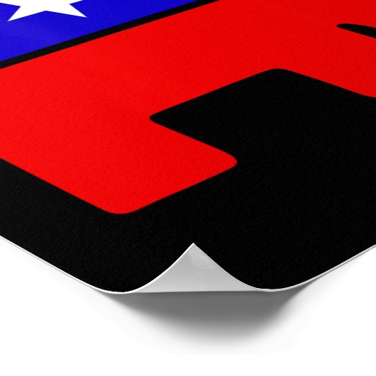 President Donald Trump Republikeins Olifantenhaar Poster (Hoek)