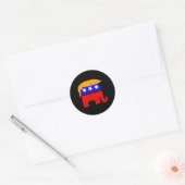 President Donald Trump Republikeins Olifantenhaar Ronde Sticker (Envelop)
