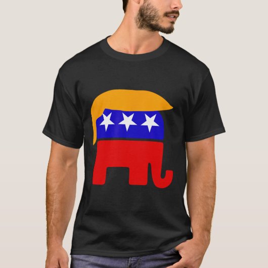 President Donald Trump Republikeins Olifantenhaar T-shirt (Voorkant)