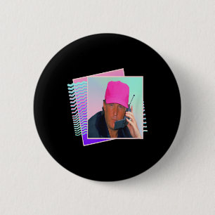 President Donald Trump Retro 80s 90s Grafisch Ronde Button 5,7 Cm