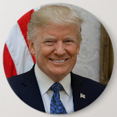 President Donald Trump Ronde Button 6,0 Cm (Voorkant)