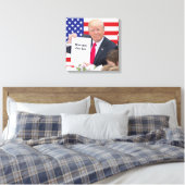 President Donald Trump - Schrijf je eigen tekst Canvas Afdruk (Insitu (Slaapkamer))