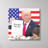 President Donald Trump - Schrijf je eigen tekst Canvas Afdruk (Voorkant)