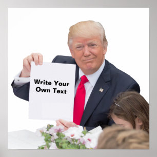 President Donald Trump - schrijf Uw Eigen Tekst Poster