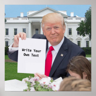 President Donald Trump - Schrijf uw eigen tekst Poster
