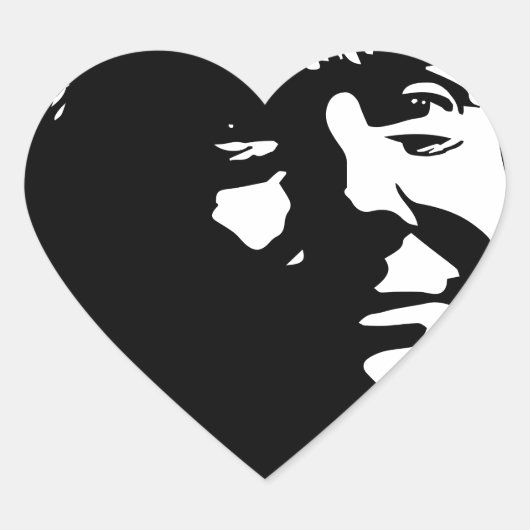 President Donald Trump silhouet afbeelding twitter Hart Sticker (Voorkant)