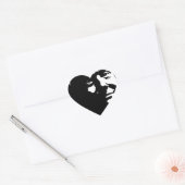 President Donald Trump silhouet afbeelding twitter Hart Sticker (Envelop)