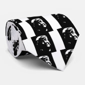 President Donald Trump silhouette afbeelding twitt Stropdas (Opgerold)