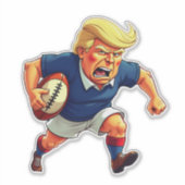 President Donald Trump speelt rugby Sticker (Voorkant)