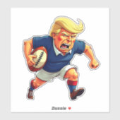 President Donald Trump speelt rugby Sticker (Vel)