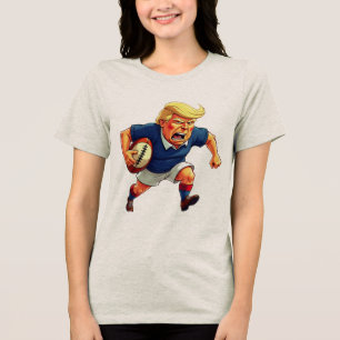 President Donald Trump speelt rugby Tri-Blend Shirt