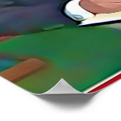 President Donald Trump tekenpapier Poster (Hoek)