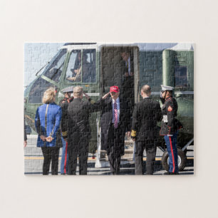President Donald Trump verlaat Marine One Legpuzzel