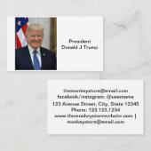 president Donald Trump Visitekaartje (Voorkant / Achterkant)