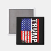PRESIDENT Donald Trump  Vlag Verenigde Staten Magneet (Voorkant / Achterkant)