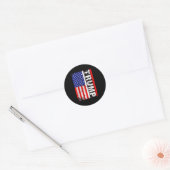 PRESIDENT Donald Trump  Vlag Verenigde Staten Ronde Sticker (Envelop)