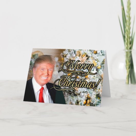 President Donald Trump Vrolijke Kerst Kaarten (Voorkant)