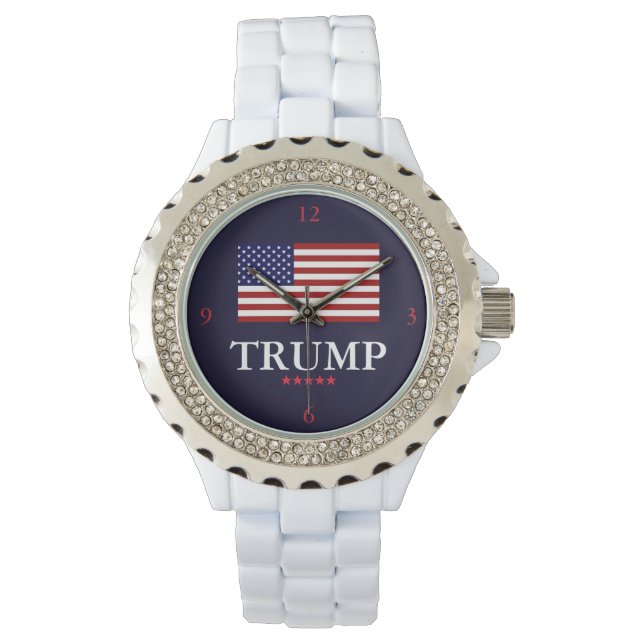 PRESIDENT DONALD TRUMP VROUWENHORLOGE HORLOGE (Voorkant)