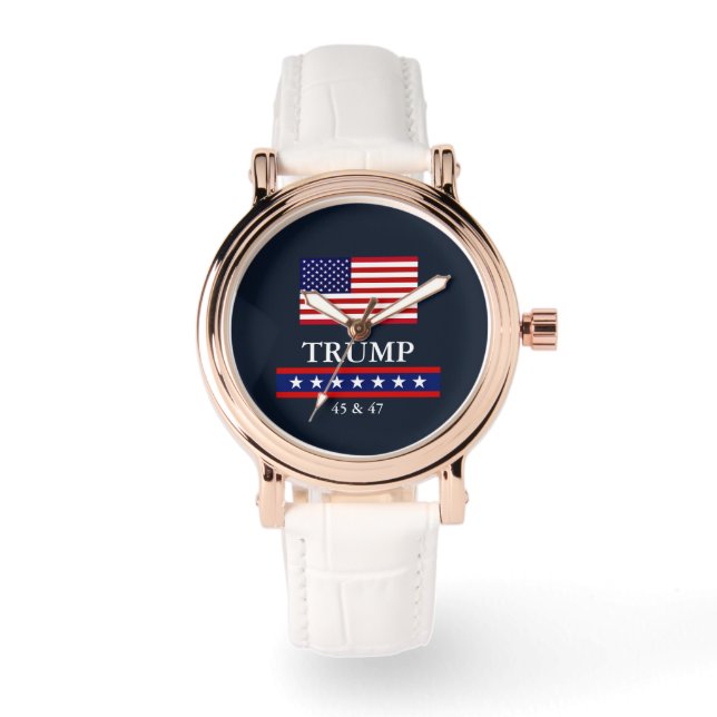 PRESIDENT DONALD TRUMP VROUWENHORLOGE HORLOGE (Voorkant)