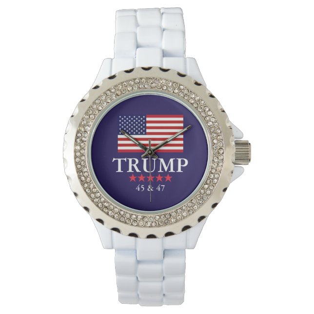 PRESIDENT DONALD TRUMP VROUWENHORLOGE HORLOGE (Voorkant)