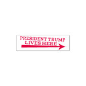 President Donald Trump woont hier Troll Stamp Zelfinktende Stempel (Design)