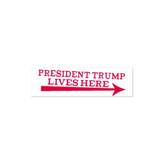 President Donald Trump woont hier Troll Stamp Zelfinktende Stempel (Design)