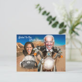 President Elect Joe Biden en Kamala Harris Bikers Briefkaart (Staand voorkant)