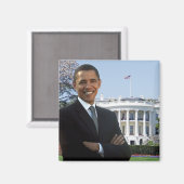 President-elect Obama - Vierkante magneet (Voorkant / Achterkant)