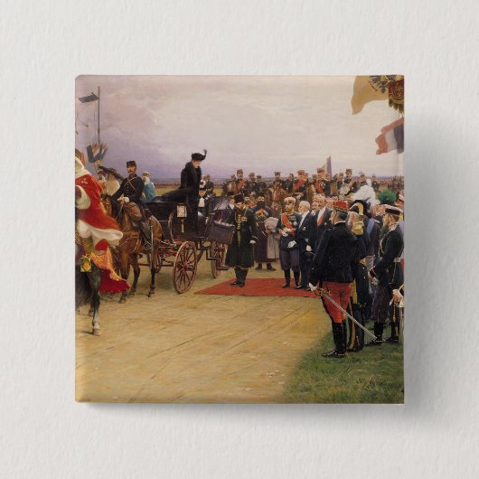 President Emile Loubet Vierkante Button 5,1 Cm (Voorkant)