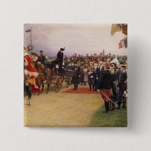 President Emile Loubet Vierkante Button 5,1 Cm