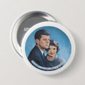 President en mevrouw John F. Kennedy Ronde Button 7,6 Cm (Voorkant /achterkant)
