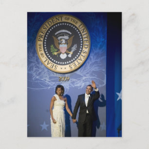 President en mevrouw Obama Briefkaart