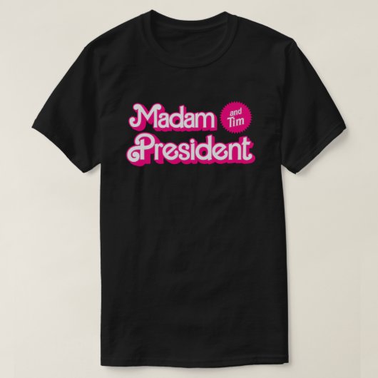 President en Tim in het roze T-shirt (Design voorkant)
