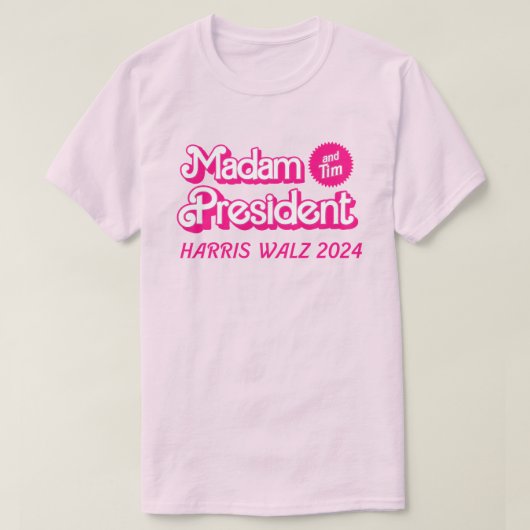 President en Tim in het roze T-shirt (Design voorkant)