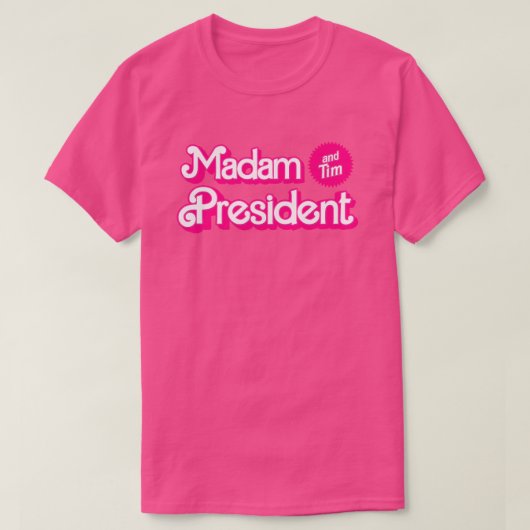 President en Tim in het roze T-shirt (Design voorkant)