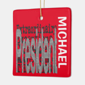 President Extraordinaire CUSTOM Keramisch Ornament (Links)