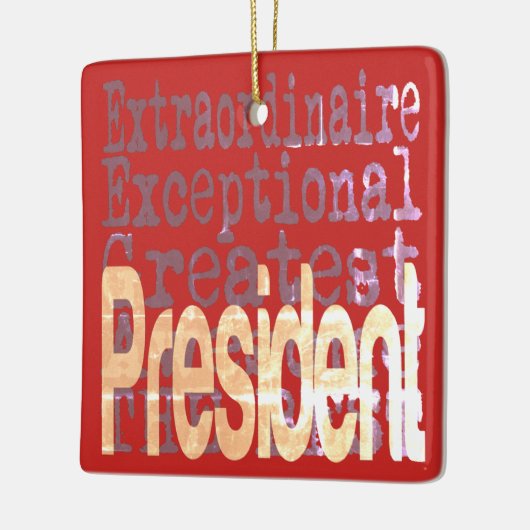 President Extraordinaire Keramisch Ornament (Links)